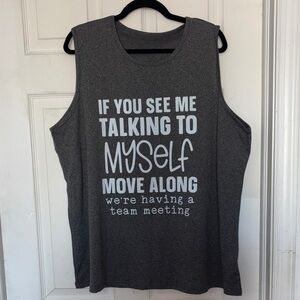 SHEIN Funny Quote Tank Top